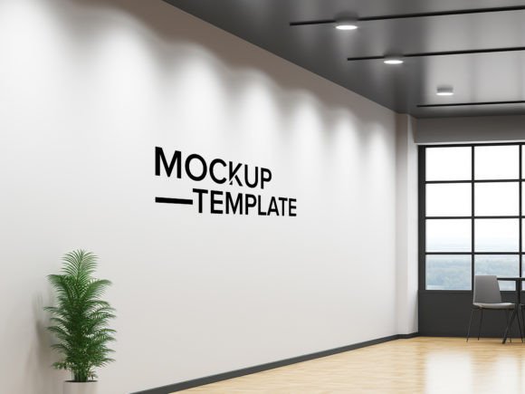 Download Wall Logo Mockup Psd Black Logo Mockup - Wall logo Collection