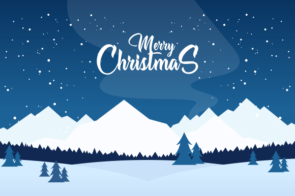 Download Blue Mountains Winter Snowy Illustration - Winter Collection