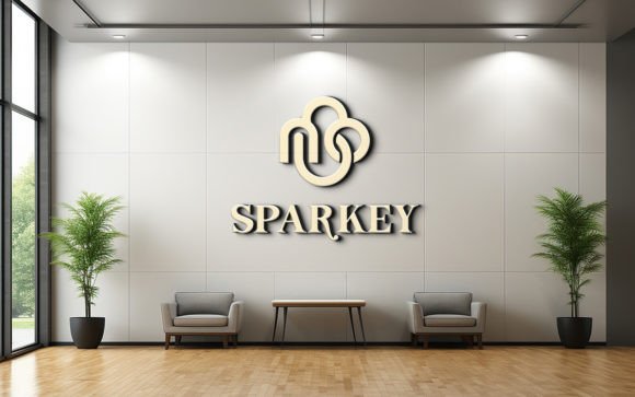 Download Business Wall Logo Mockup Indoor Wall - Wall logo Collection