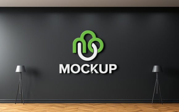 Download Indoor Wall Logo Mockup Psd Template - Wall logo Collection