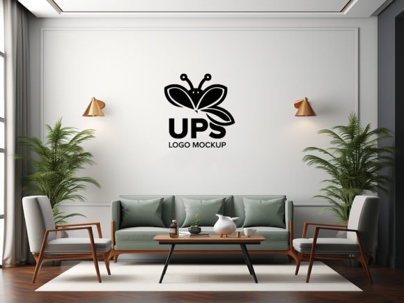 Download Office Waiting Room Wall Logo Mockup - Wall logo Collection