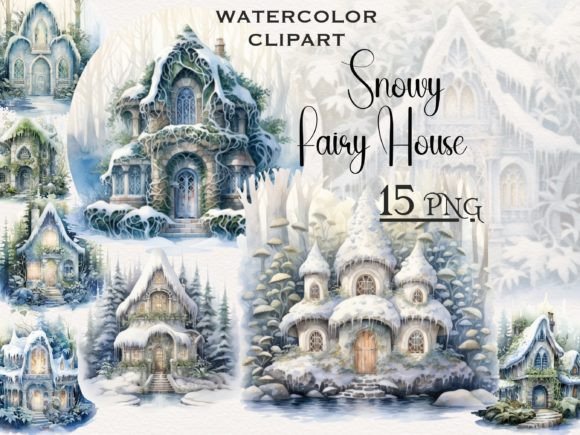 Download Snowy Fairy House Winter Clipart - Winter Collection