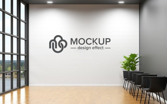Download Corporate Wall Logo Mockup Indoor - Wall logo Collection