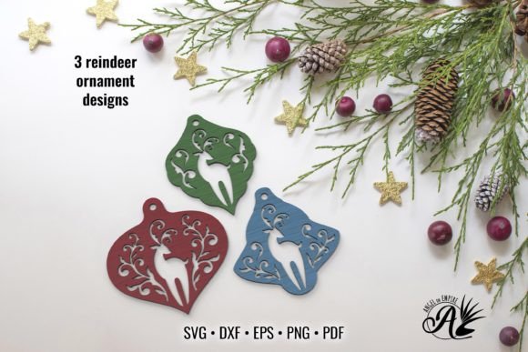 Download Winter Reindeer Christmas Tree Ornaments - Winter Collection