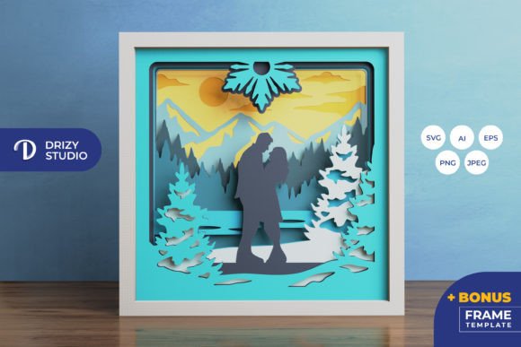 Download Winter Wedding 3D Layered Paper Cut - Winter Collection