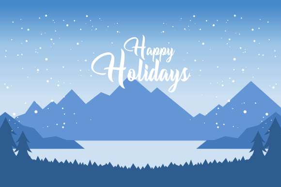 Download Blue Mountains Winter Snowy Illustration - Winter Collection