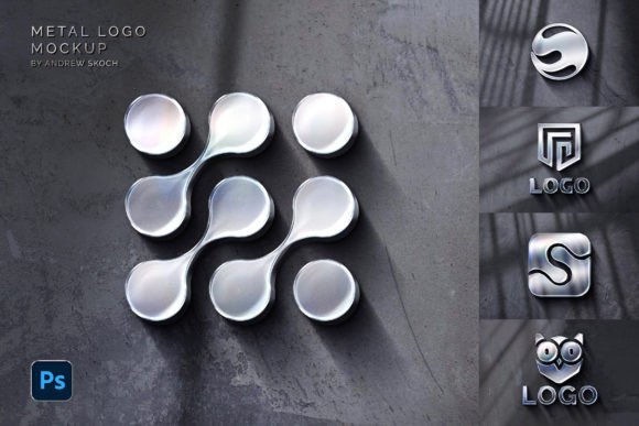 Download Metal Wall Logo Mockup - Wall logo Collection