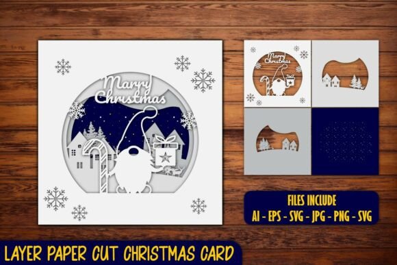 Download Christmas Gnome | Layered Winter Shadow Box - Winter Collection