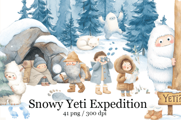 Download Snowy Yeti Clipart, Winter Expedition - Winter Collection